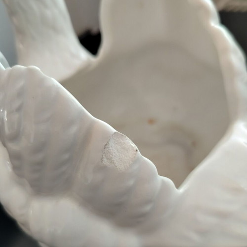 Porcelain decorative swan used, Keramikos