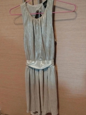 Mini ancient Greek dress Bershka new, silver, size M