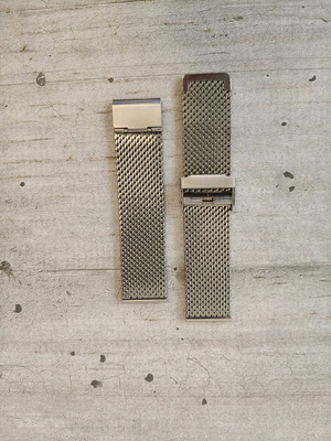 Milaneze stainless steel watch strap 22mm new, silver