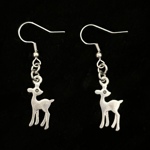 Deer earrings new, handmade silver