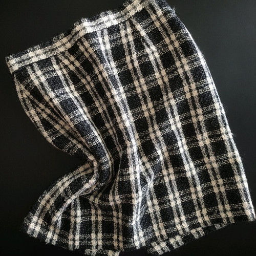 Vintage wool set with plaid skirt and knit tank top used
