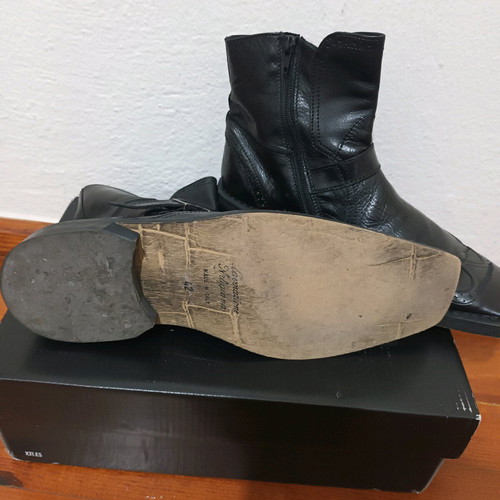 Texter leather ankle boots used, size 42, black