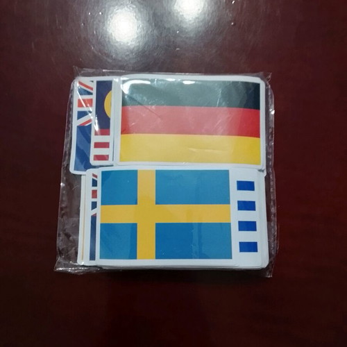 Flag stickers new, pack of 105