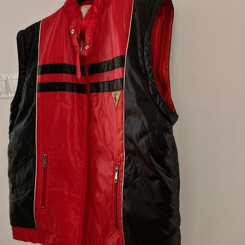 Vintage unisex 2-in-1 jacket 90s red and black like new