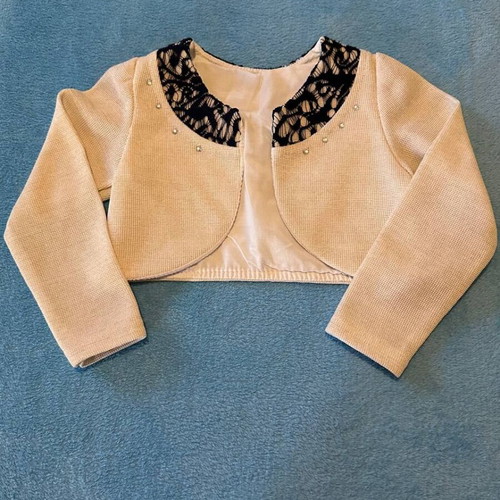 Elegant bolero for girl in ecru, like new