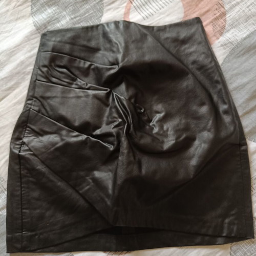Leather skirt Stradivarius like new, black, size XS