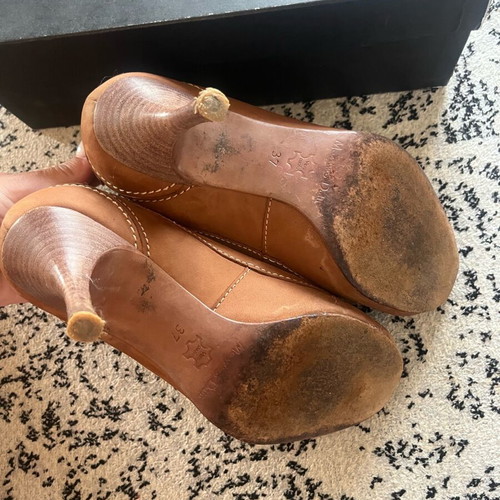 Massimo Dutti women's suede pumps size 37 like new, brown