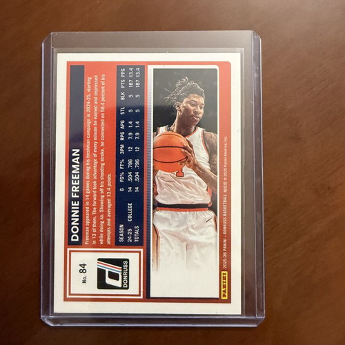 Donnie Freeman /125 Donruss basketball card 2025-2026