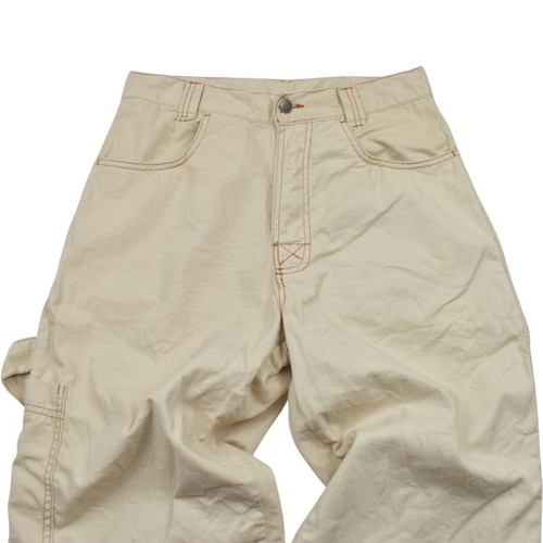 Tribal Baggy Long Shorts Beige Y2K Hip Hop Skate Style used, size XS-S