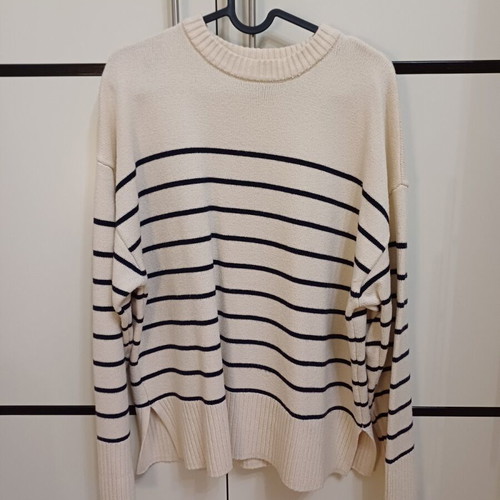 Zara women's blouse like new, white with blue stripes, size M