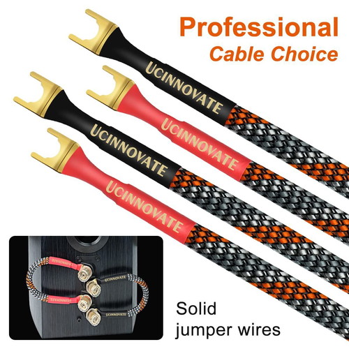 UcinnoVate HiFi jumper cable set 4 pcs 16.8 cm OFC 11 AWG