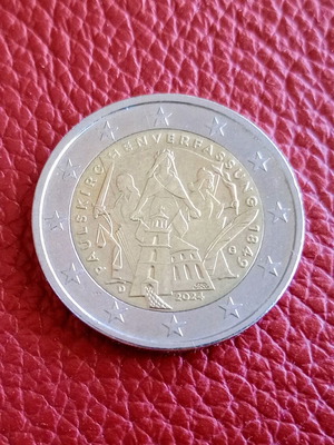 2 Euro Coin German Edition 175th Anniversary Frankfurt Constitution Series G like new