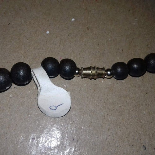 Ecological necklace like new, black wood
