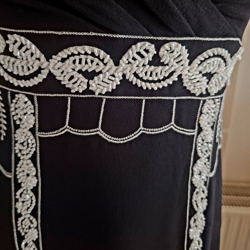 Karen Millen silk dress new with label, black and white