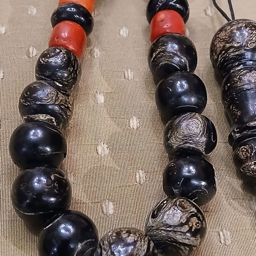 Yiousouri Worry Beads used, collectible, 192 gr, black coral