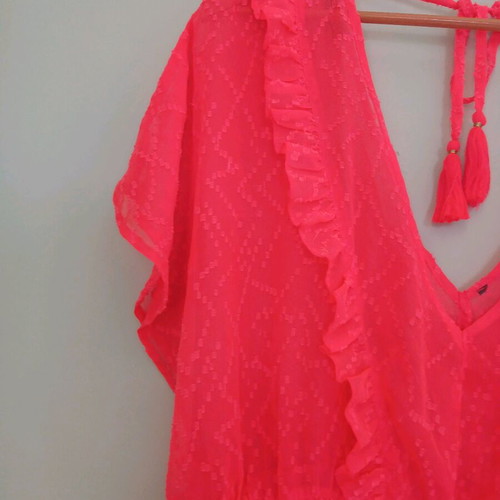 Zara tunic size M like new, bright coral