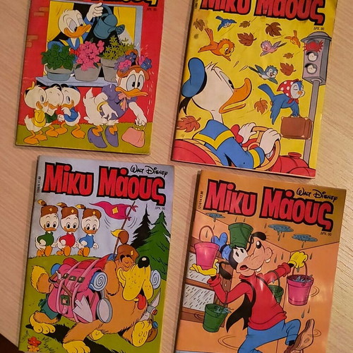 Various comics used, Mickey Mouse, Adventure, Blek issues