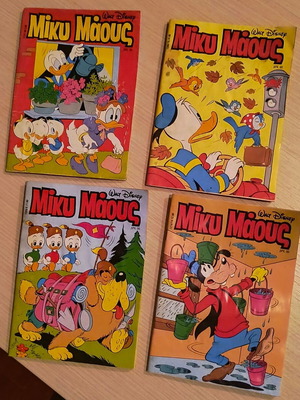 Various comics used, Mickey Mouse, Adventure, Blek issues