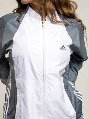Adidas jacket σαν καινούργιο, μέγεθος M, άσπρο και γκρι