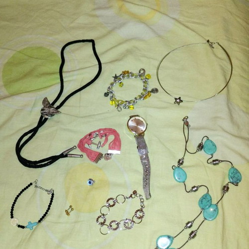 Jewelry used, pack of 10 stainless steel pieces