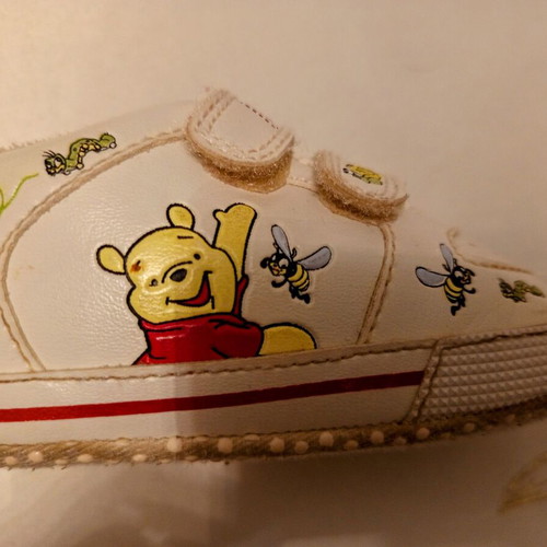 Set of 3 pairs of baby cuddle shoes used, Disney Pooh & Glam Style