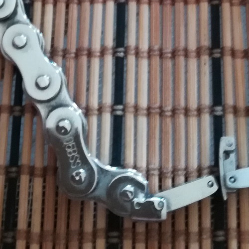 Men's bracelet used, stainless steel with safety clasp