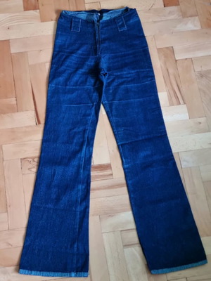 Women's pants used, low waist, size M, blue