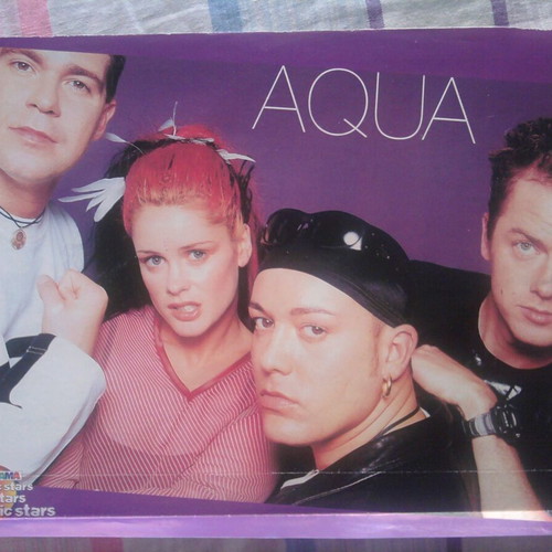 Marilyn Manson & Aqua poster used, size 30x23