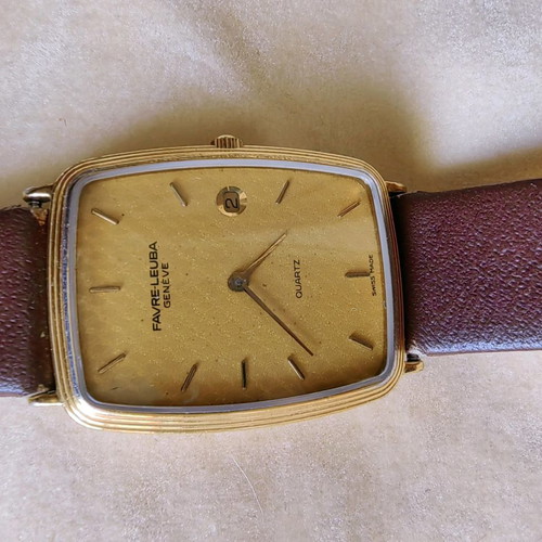 Favre Leuba watch used, vintage Swiss made, unisex