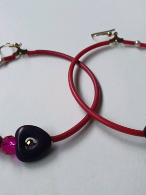 Beaded hoop earrings
