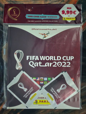Panini FIFA World Cup Qatar σκληρόδετο άλμπουμ καινούργιο με 15 αυτοκόλλητα