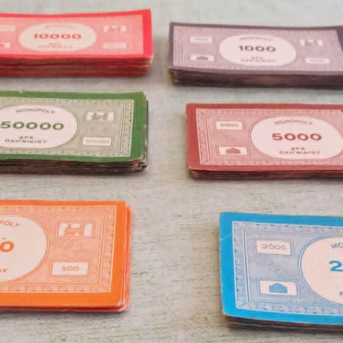 Monopoly game parts Remoundo 1980s used with drachma play money