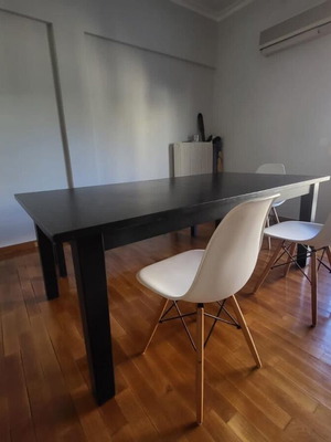 Τραπεζαρία με τραπέζι, 4 καρέκλες και πάγκο, πτυσσόμενη