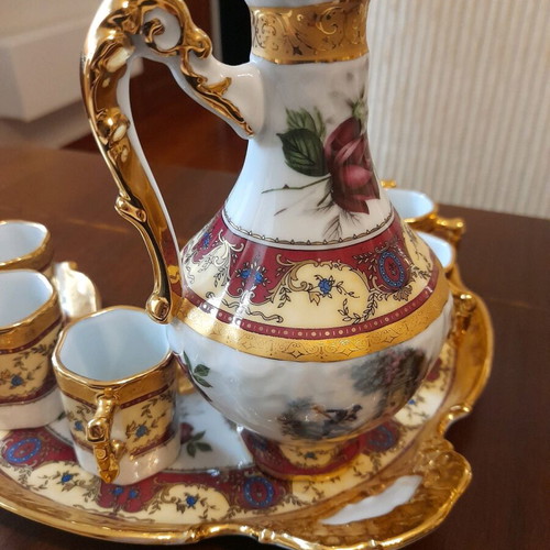 Limoge set with 22k gold leaves like new