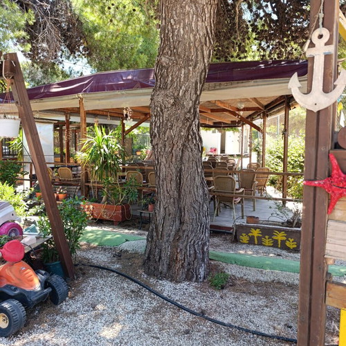 Pergola kiosk used, set of 3 with awnings and ground lights
