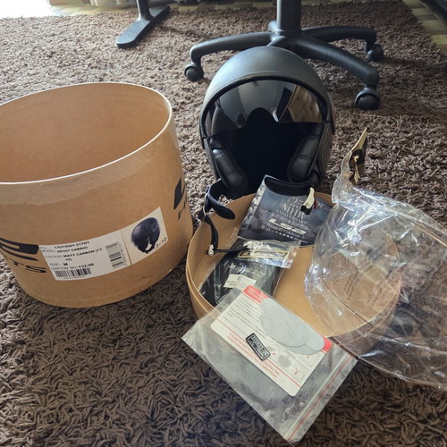 LS2 OF597 Carbio Carbon Helmet used, matt carbon, size Medium