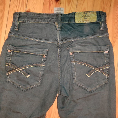 Zara bootcut jeans refurbished, size S, gray with blue undertones