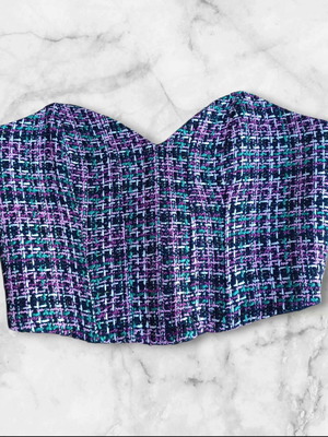 Tweed Bustier Zara new, 100% cotton size M