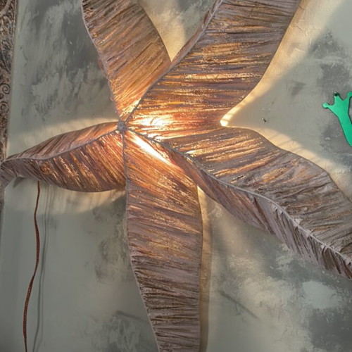 Dryades illuminated starfish wall light used