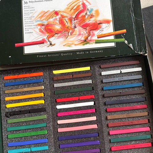Faber-Castell Polychromos Pastels set of 36 used, artists' quality