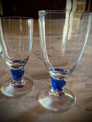Bohemia crystal glass set like new, 12 water and 12 wine glasses