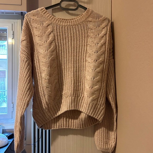 Tally Wejl knitted sweater like new, beige, size S