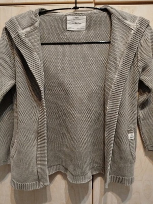 Zara knitted cardigan for 5-year-old boy like new, gray, size 110 cm