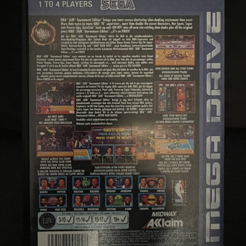 NBA JAM TE Sega Genesis Mega Drive game like new
