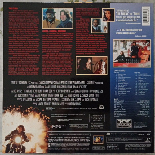 Chain Reaction LaserDisc like new, science fiction
