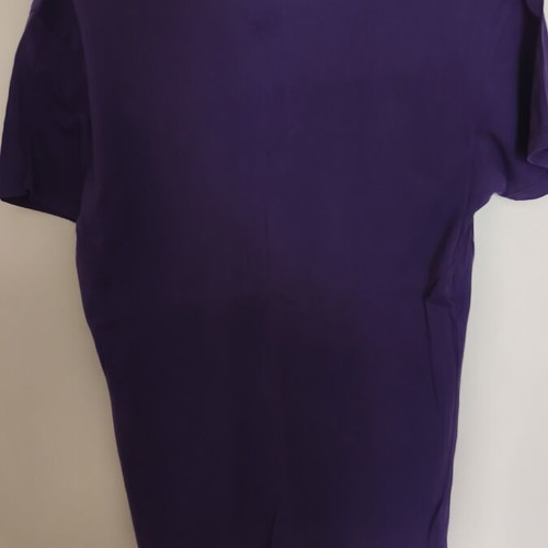 Men's blouses pack of 4 used, V-neck, colors white black purple pink, size Large