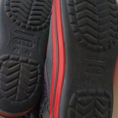 Crocs kids boots used, blue, sizes 33-34