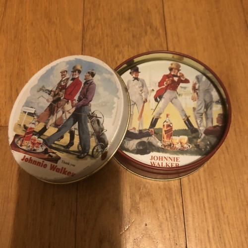 Johnnie Walker vintage collectible coasters set of 4 golf theme, like new