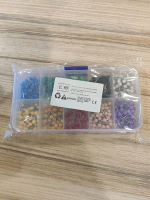 Colored Push Pins Set 500 Pieces in Organizer Box