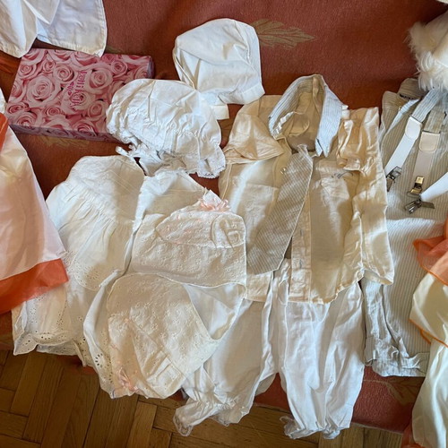 Baby christening clothes for girl up to 1.5 years used, set